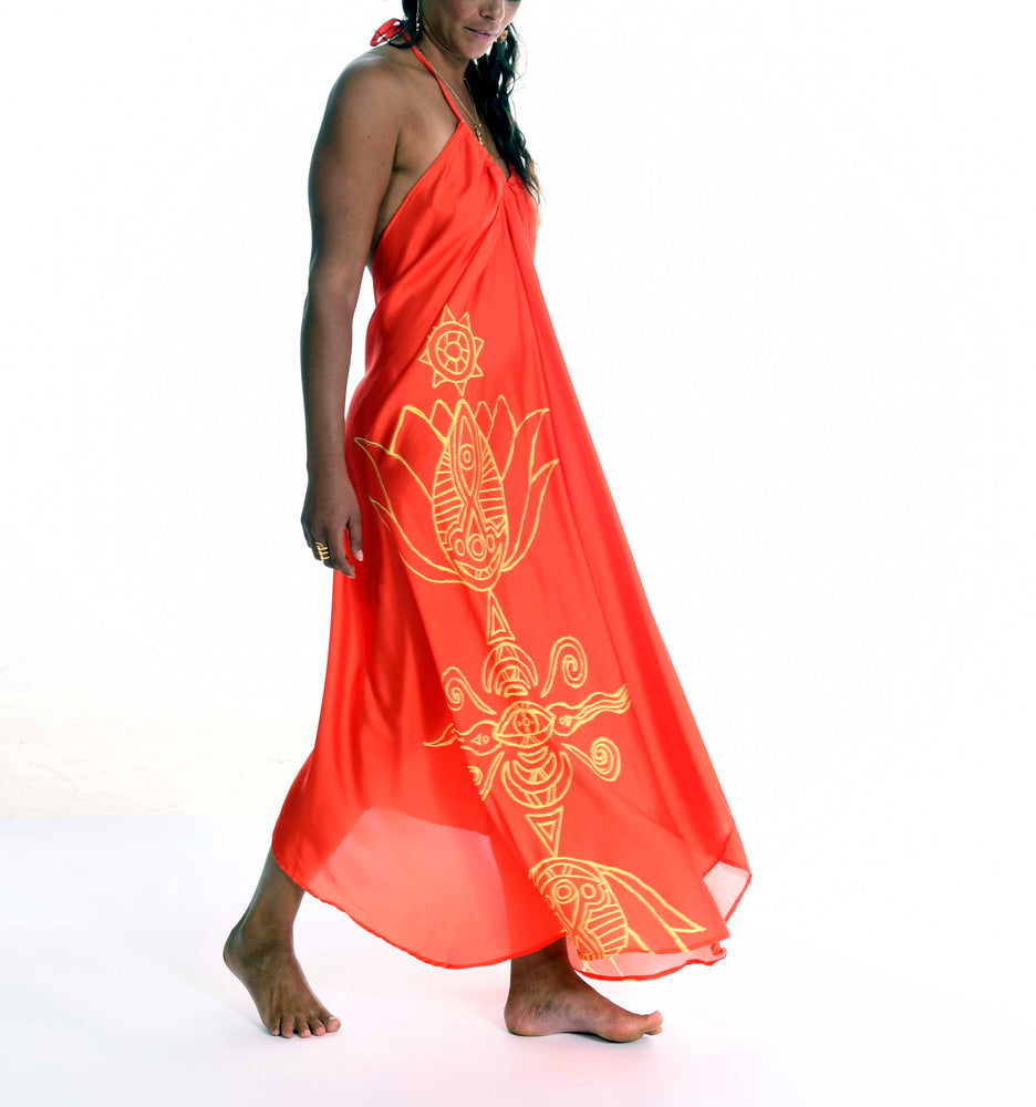 Red Alchemy Silk Gown