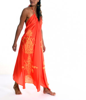 Red Alchemy Silk Gown