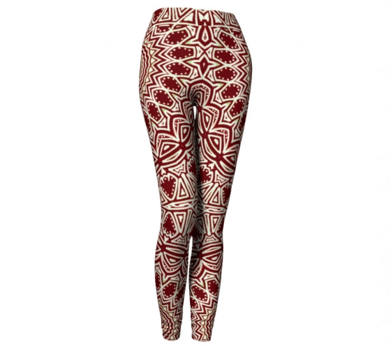 Burgundy Mandala Yoga Pant