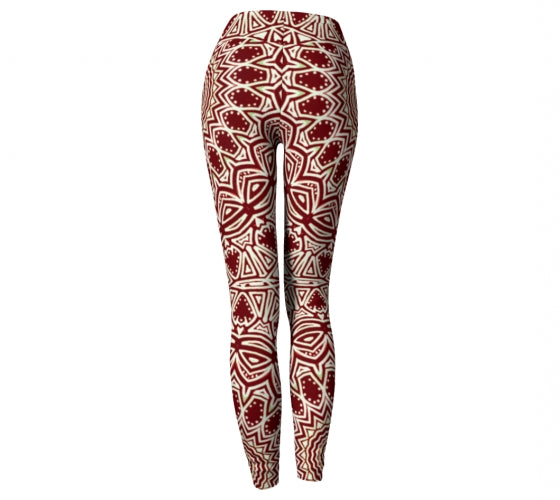 Burgundy Mandala Yoga Pant