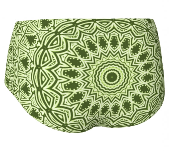 Green Mandala Mini Shorts