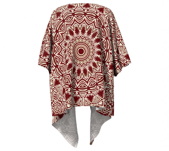 Burgundy Mandala Kimono