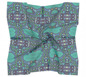 Green Reflection Square Scarf