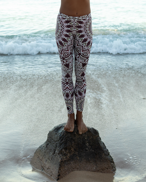 Burgundy Mandala Yoga Pant