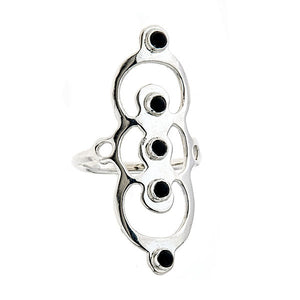 Akua Onyx Ring Silver